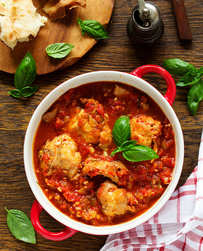Ricetta di casa Agromonte: Coniglio alla cacciatora