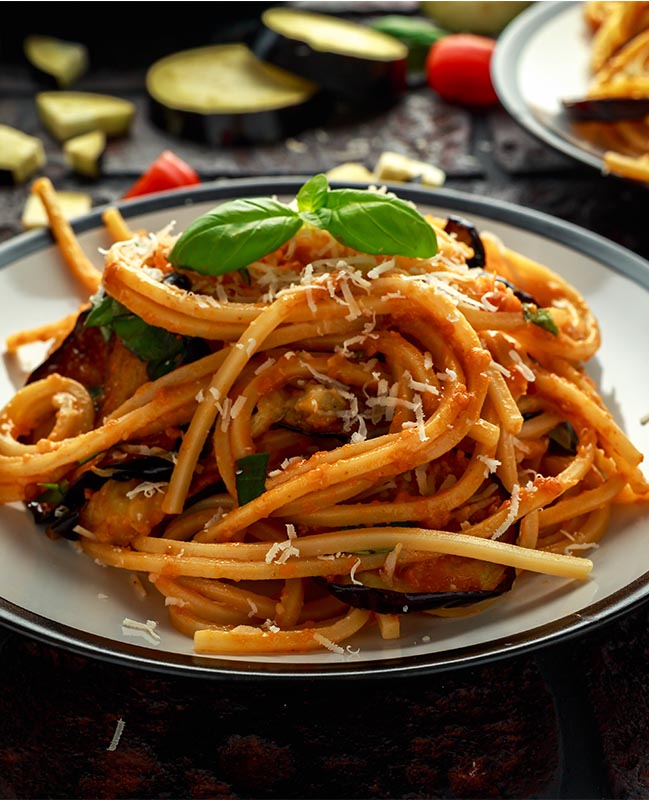 Ricetta di casa Agromonte: Spaghetti alla norma