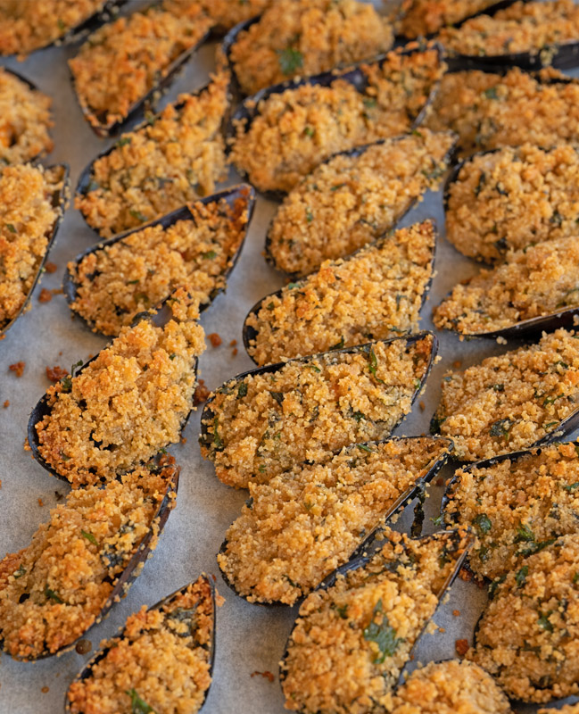 Ricetta di casa Agromonte: Cozze gratinate alla siciliana